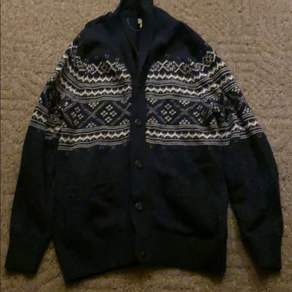 Blue Cardigan Sweater